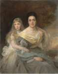 Laszlo Fulop Portrait of a Lady and her Daughter  - Hermitage